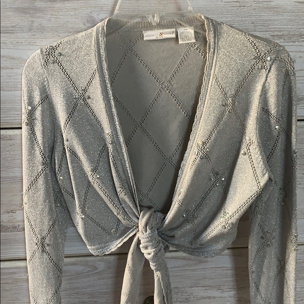 🛍 Beaded wrap sweater